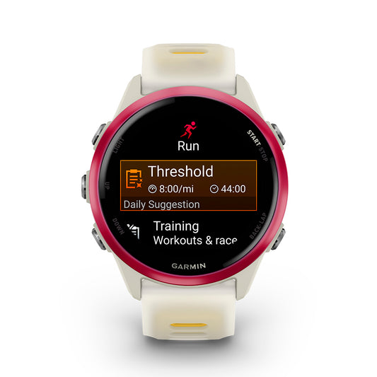 Relógio Garmin Forerunner ® 570 - 42 mm Framboesa e Marfim/Amarelo