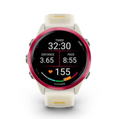 Relógio Garmin Forerunner ® 570 - 42 mm Framboesa e Marfim/Amarelo