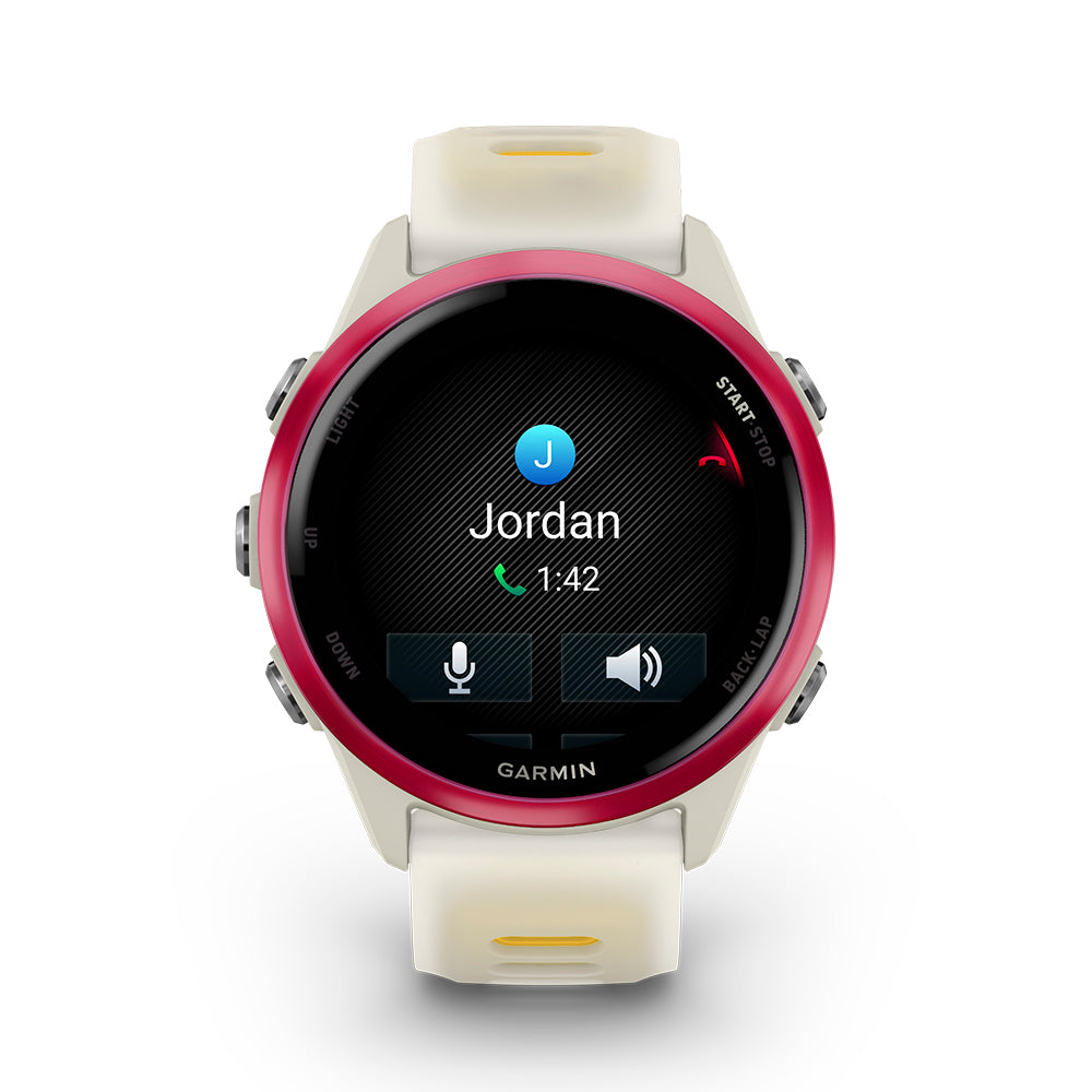 Relógio Garmin Forerunner ® 570 - 42 mm Framboesa e Marfim/Amarelo