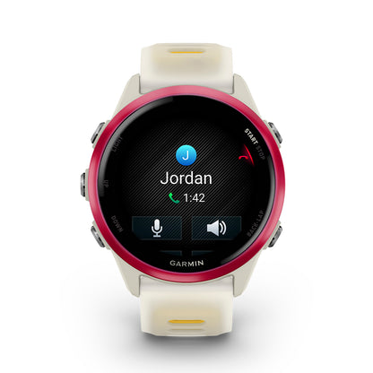 Relógio Garmin Forerunner ® 570 - 42 mm Framboesa e Marfim/Amarelo