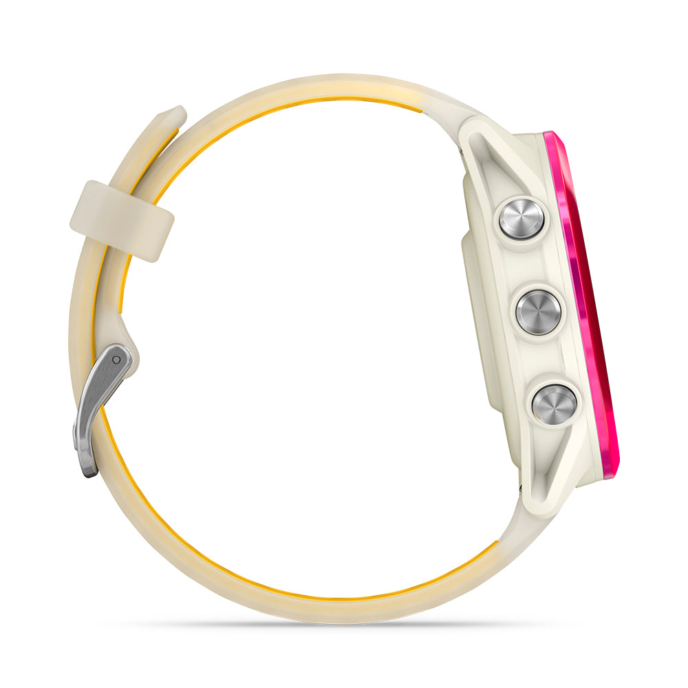 Relógio Garmin Forerunner ® 570 - 42 mm Framboesa e Marfim/Amarelo