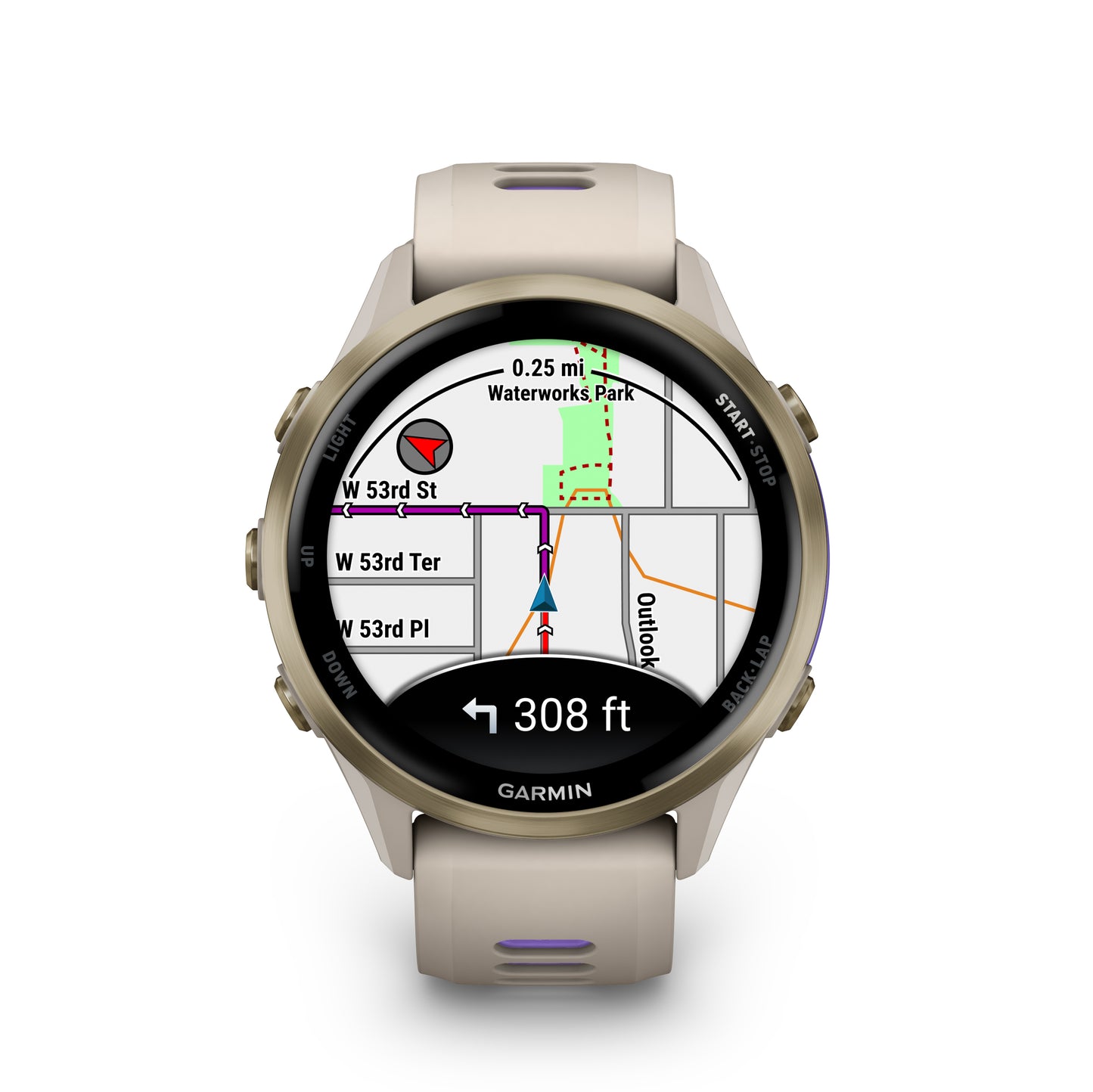 Relógio Garmin Forerunner ® 970 Titânio e Cinza Francês/Índigo
