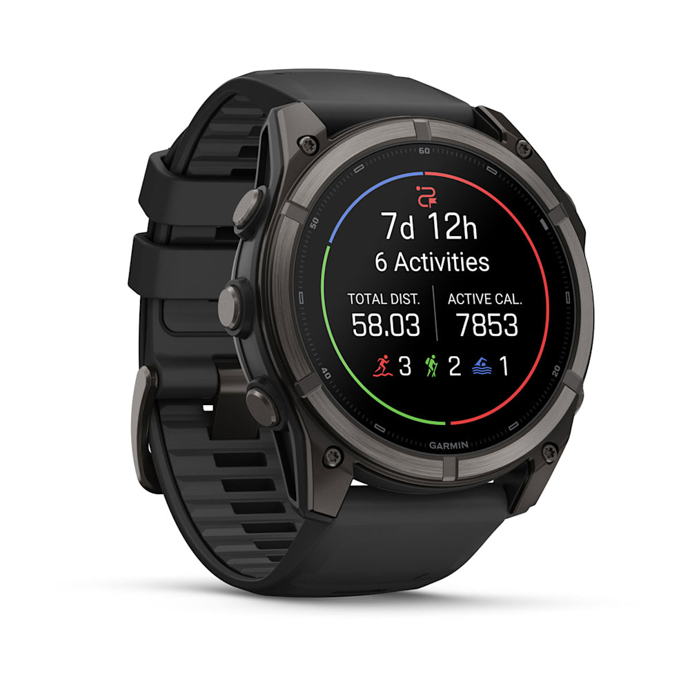 Relógio Garmin fēnix ® 9X Titânio DLC Cinza Carbono e Preto