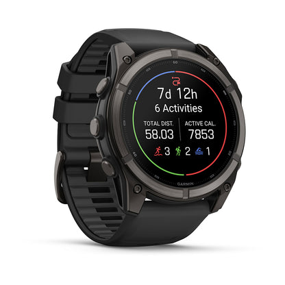 Relógio Garmin fēnix ® 9X Titânio DLC Cinza Carbono e Preto
