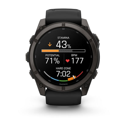 Relógio Garmin fēnix ® 9X Titânio DLC Cinza Carbono e Preto