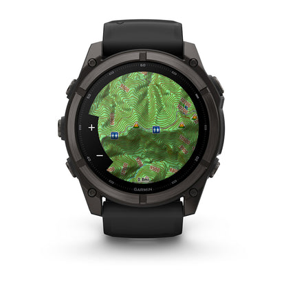 Relógio Garmin fēnix ® 9X Titânio DLC Cinza Carbono e Preto