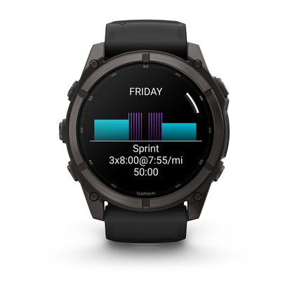 Relógio Garmin fēnix ® 9X Titânio DLC Cinza Carbono e Preto