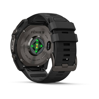 Relógio Garmin fēnix ® 9X Titânio DLC Cinza Carbono e Preto