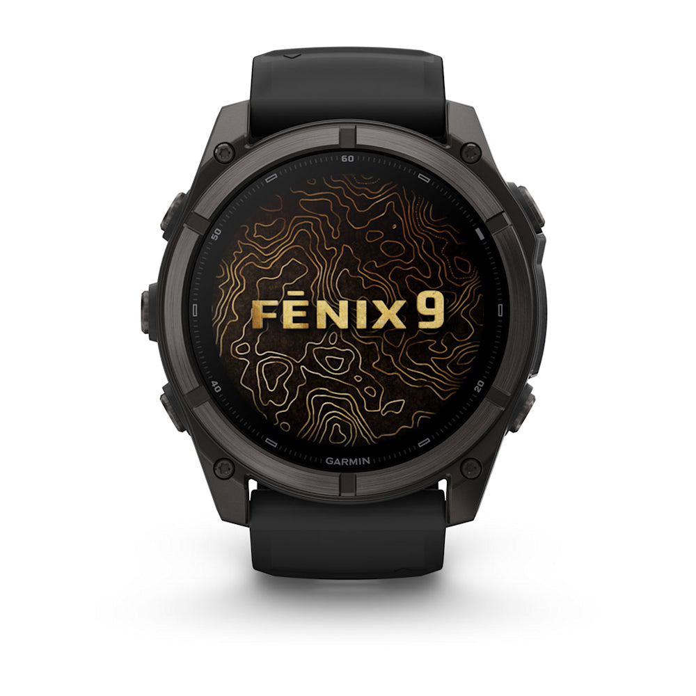 Relógio Garmin fēnix ® 9X Titânio DLC Cinza Carbono e Preto